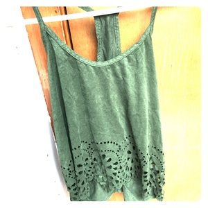 flowy green tank top